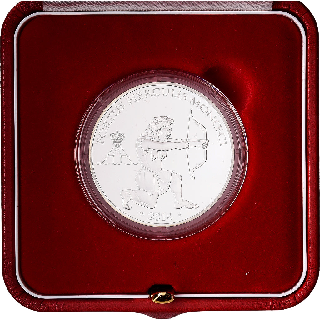 Monaco, Albert II, 10 Euro, Hercule, Proof, 2014, MDP, Srebro, MS(65-70), KM:203