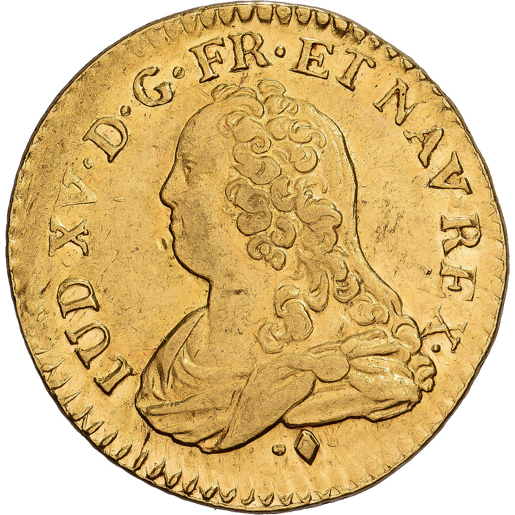 Frankreich, Louis XV, Louis d'or aux lunettes, 1726, Bayonne, Gold, SS