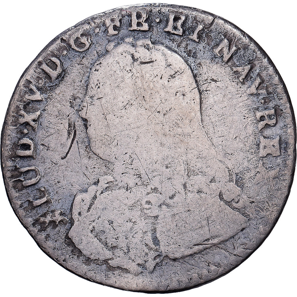 Francia, Louis XV, 1/10 Écu aux branches d'olivier, 1728, Nantes, Plata, BC