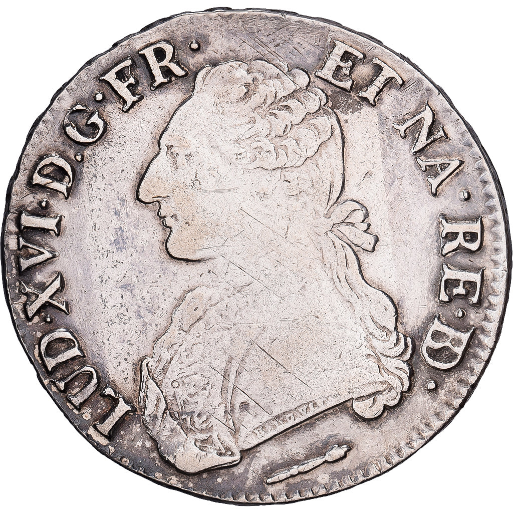 Frankreich, Louis XVI, Ecu aux branches d'olivier, 1787, Pau, Silber, SS