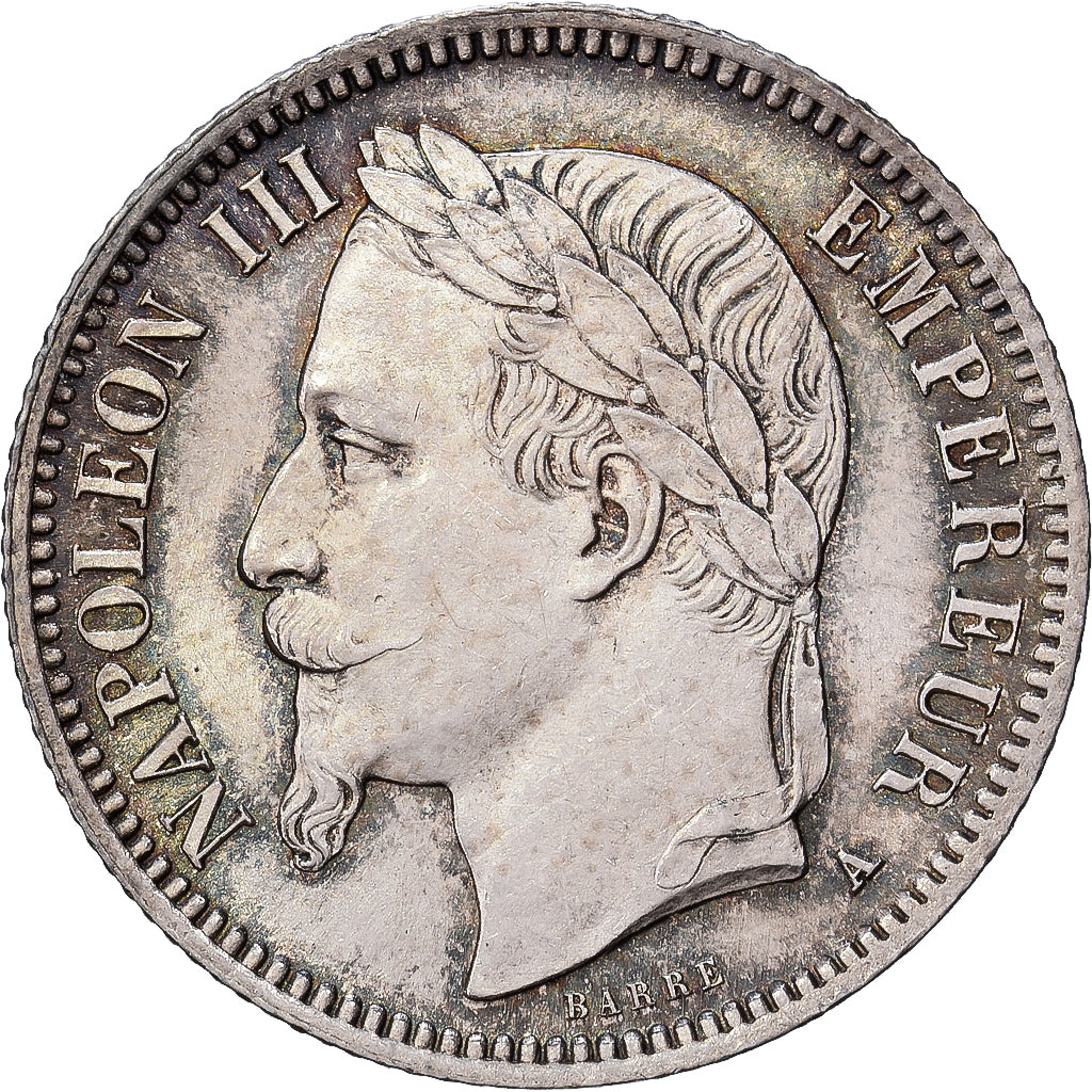 Francia, Napoleon III, 1 Franc, 1868, Paris, Plata, EBC, Gadoury:463