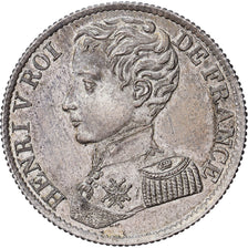 Francja, Henri V, 1 Franc, 1831, Paris, Srebro, AU(55-58), Gadoury:451