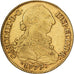 España, Carlos III, 8 Escudos, 1779, Sevilla, Oro, MBC+, Friedberg:283