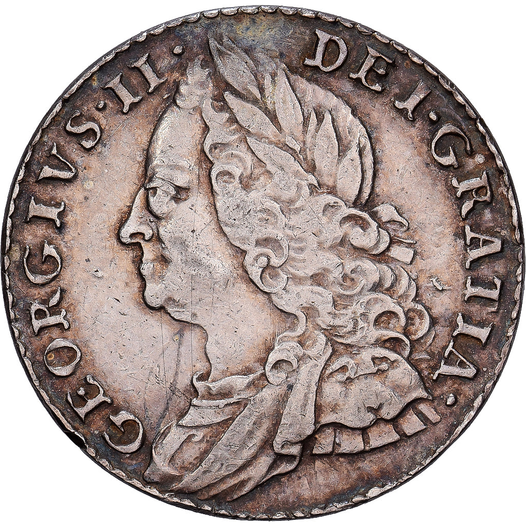 Großbritannien, George II, 6 Pence, 1757, London, Silber, VZ, KM:582