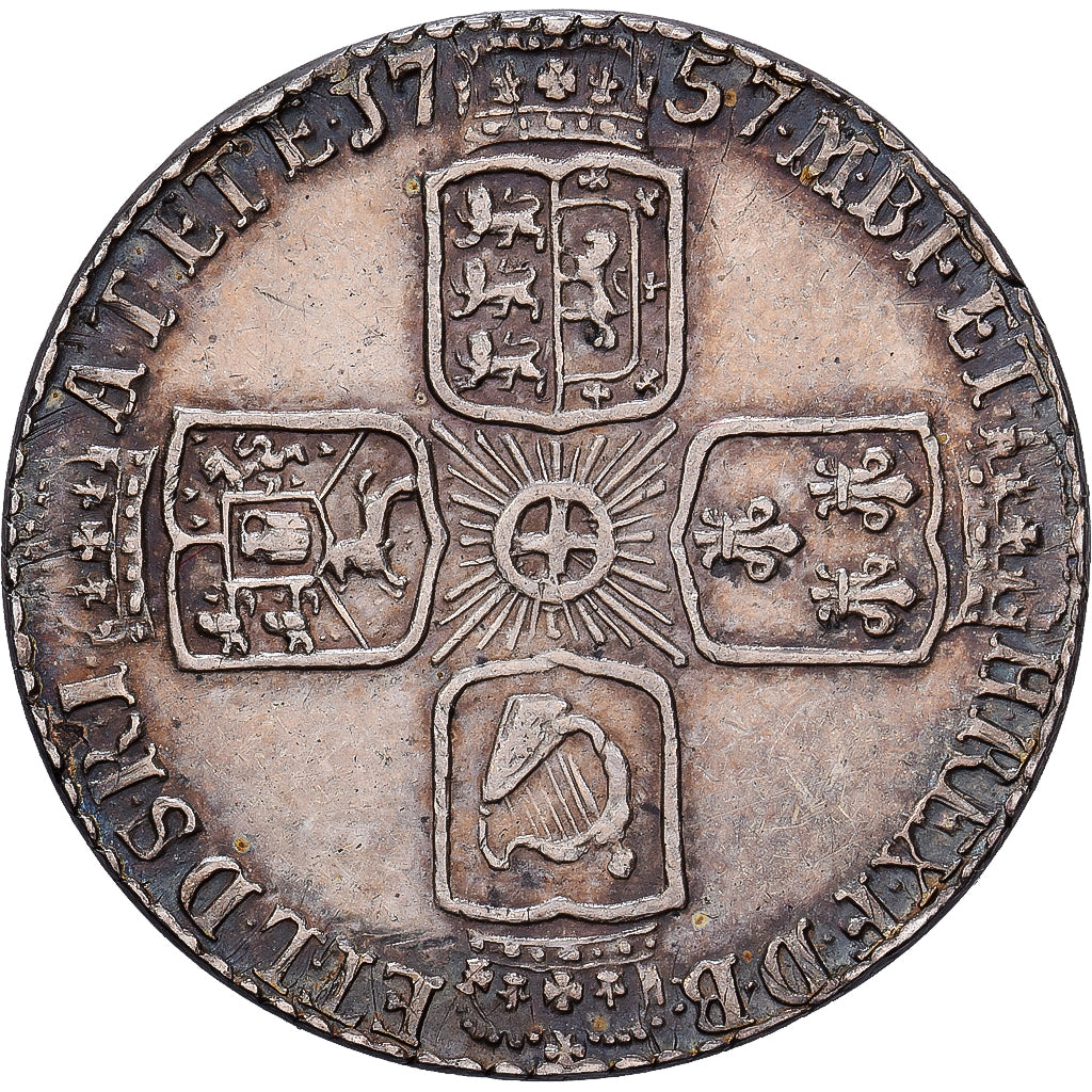 Großbritannien, George II, 6 Pence, 1757, London, Silber, VZ, KM:582