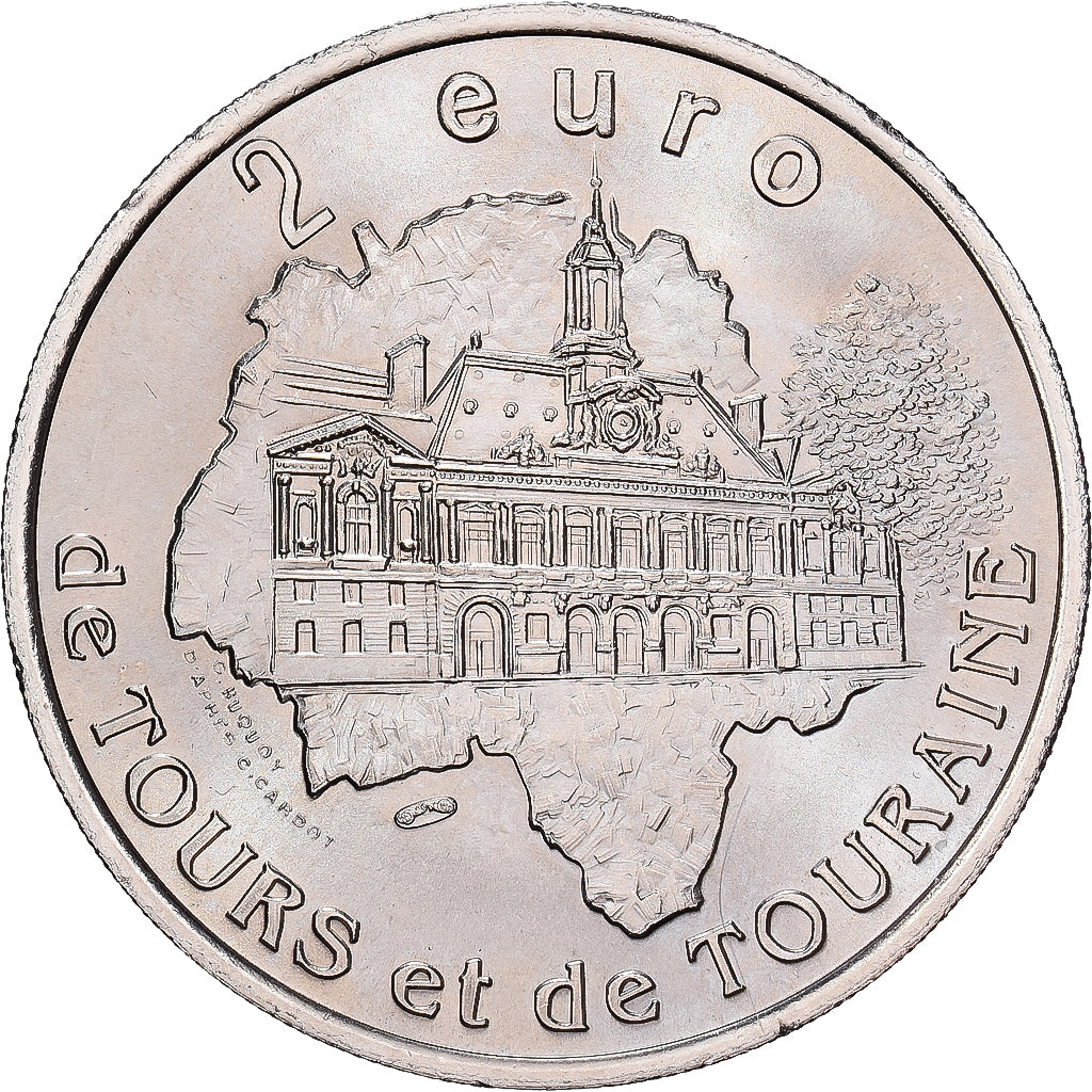 Frankrijk, 2 Euro, Tours et de Touraine - Richelieu, 1997, MDP, Cupronickel, PR