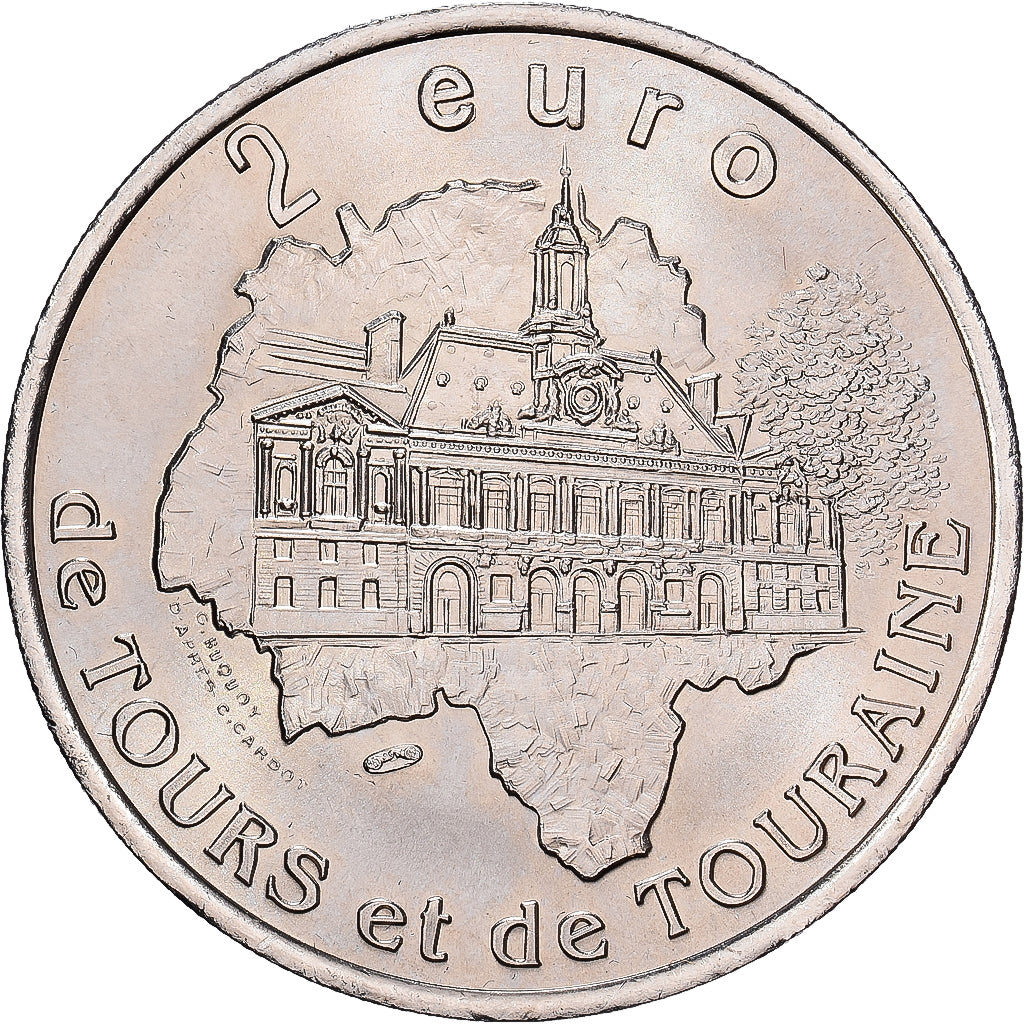 Frankrijk, 2 Euro, Tours et de Touraine - Bléré, 1997, MDP, Cupronickel, PR