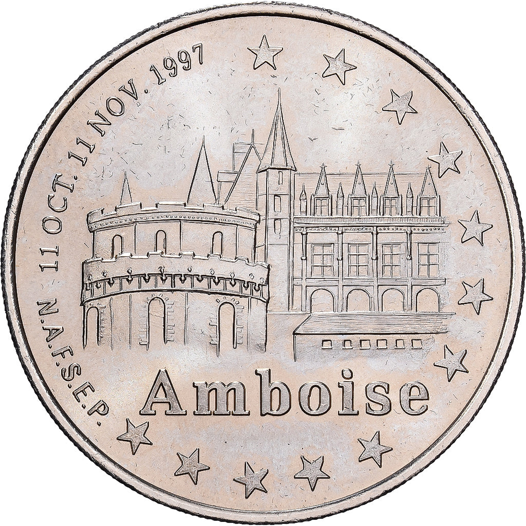 Francja, 2 Euro, Tours et de Touraine - Amboise, 1997, MDP, Cupronickel