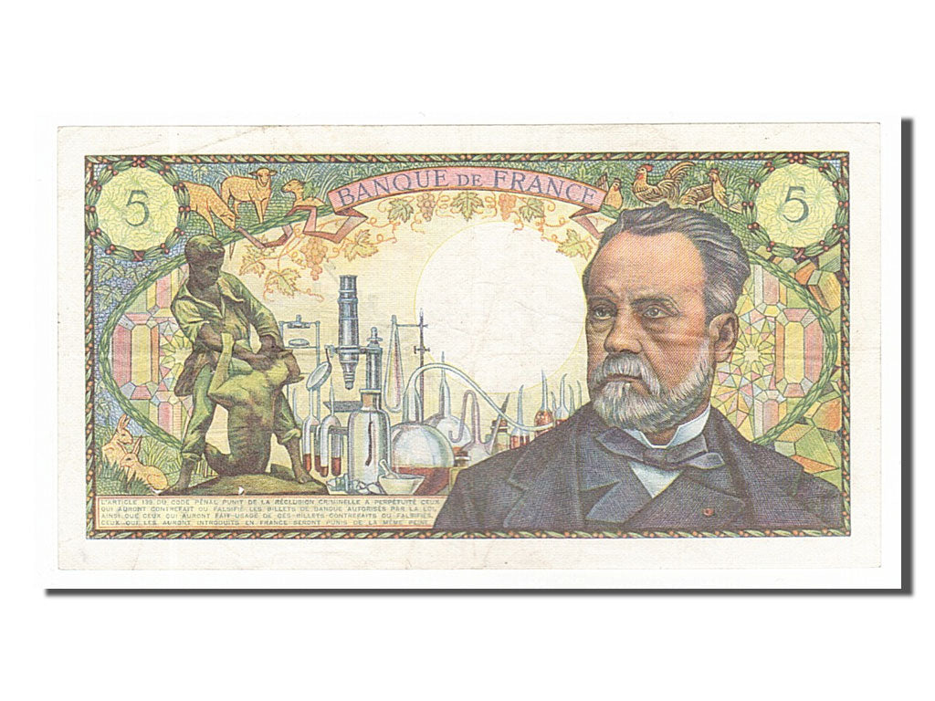 Billet, France, 5 Francs, 5 F 1966-1970 ''Pasteur'', 1969, 1969-09-04, TTB