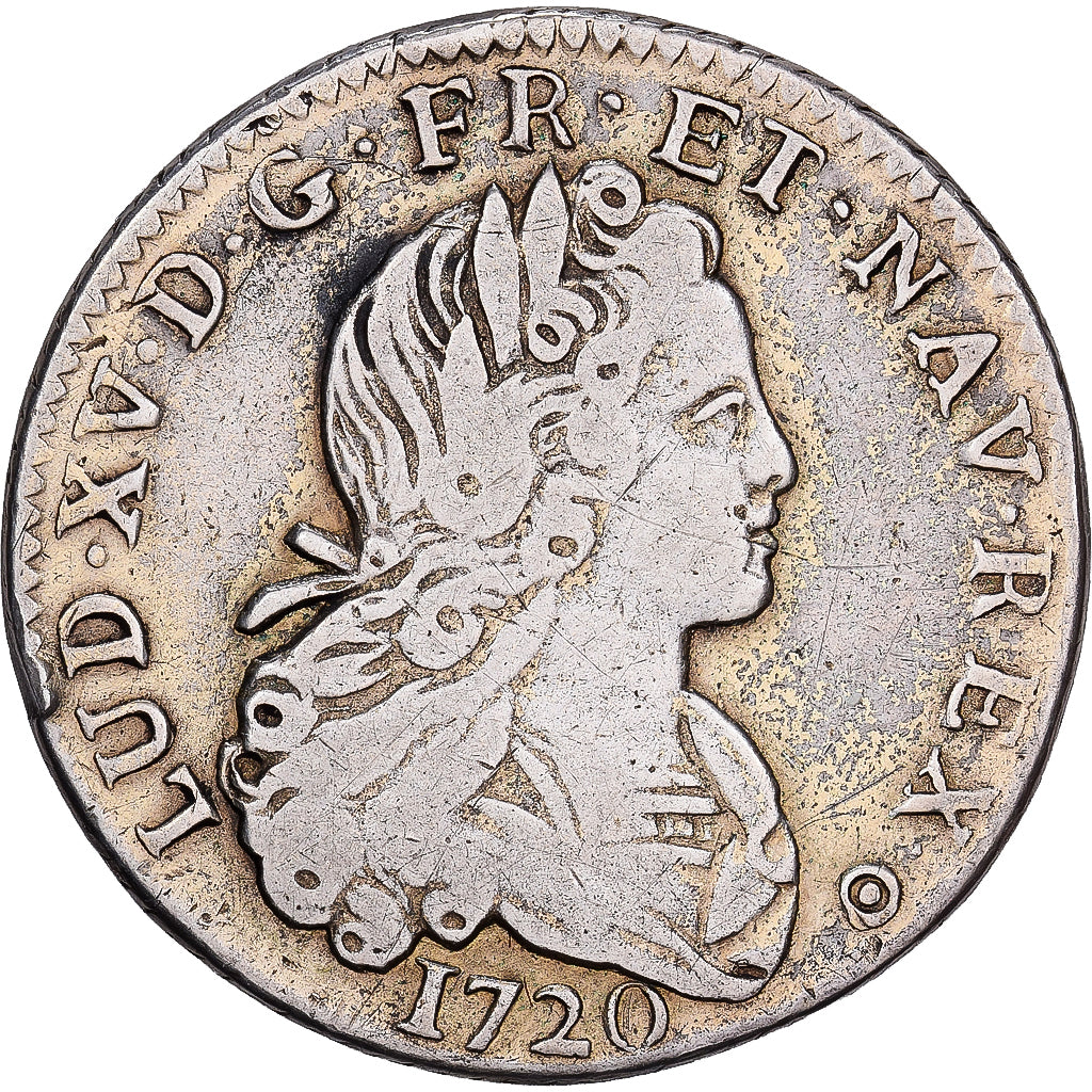 Frankrijk, Louis XV, Petit Louis d'Argent, 1720, Bordeaux, Zilver, FR+