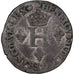 Francia, Henri II, Double Sol Parisis, 1550, Paris, Vellón, MBC, Gadoury:363