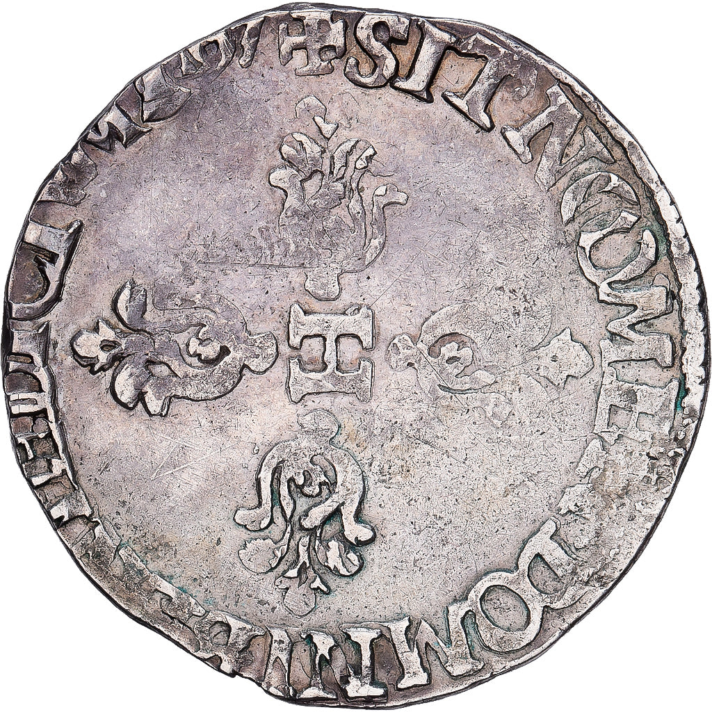 Francia, Henri IV, 1/2 Franc, 1597, Amiens, Argento, MB+, Gadoury:590