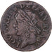 Frankrijk, Louis XIII, Double Tournois, 1642, Feurs, Koper, ZF, Gadoury:12