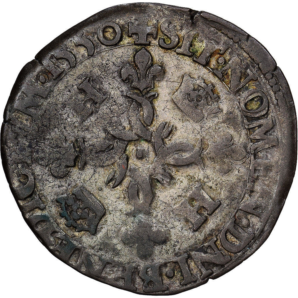 Frankreich, Henri II, Douzain aux croissants, 1550, Villeneuve-lès-Avignon