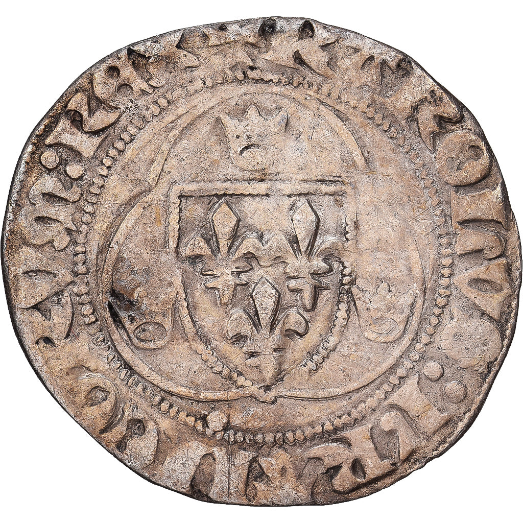Frankreich, Charles VII, Blanc à la couronne, 1422-1461, Saint-Pourçain