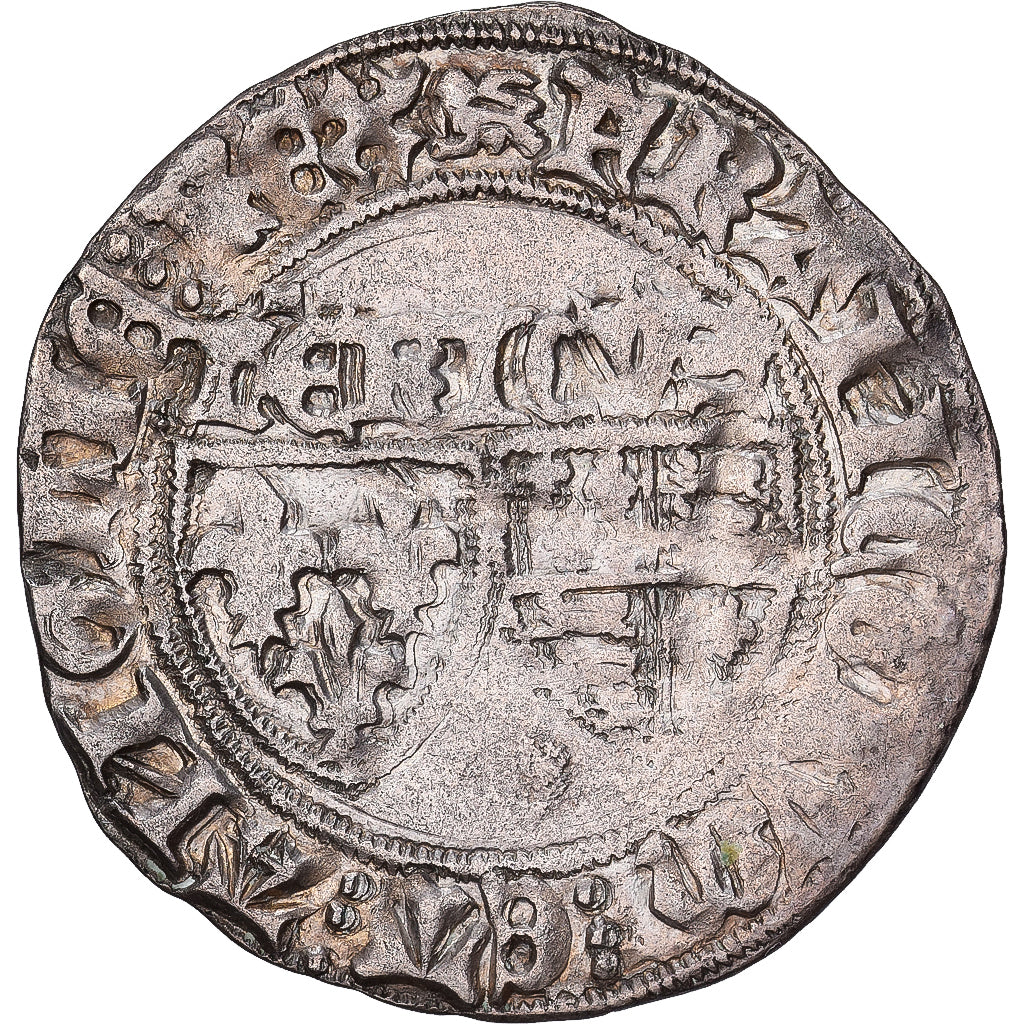 Frankreich, Henri VI, Blanc aux Écus, 1422-1453, Rouen, Billon, S, Duplessy:445