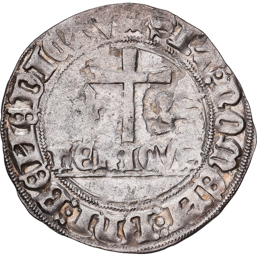 Frankreich, Henri VI, Blanc aux Écus, 1422-1453, Rouen, Billon, S, Duplessy:445