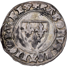 France, Charles VI, Blanc Guénar, 1380-1422, Toulouse, Billon, TB+