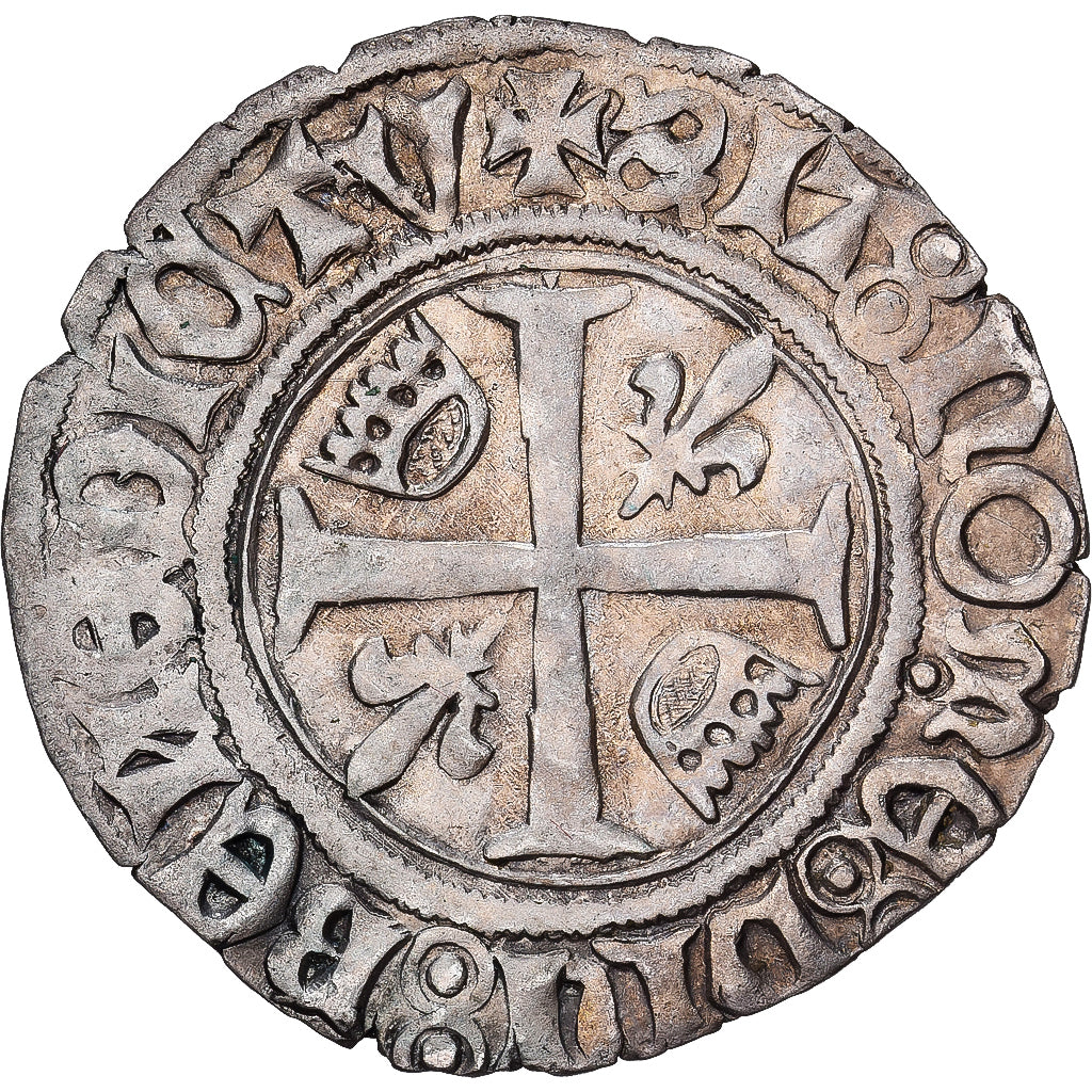 Frankreich, Charles VI, Blanc Guénar, 1380-1422, Tours, Billon, SS
