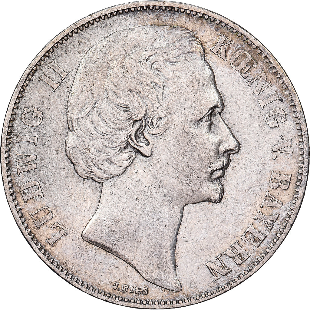 Deutsch Staaten, Ludwig II, 1 Thaler, 1871, Munich, Silber, SS+, KM:889
