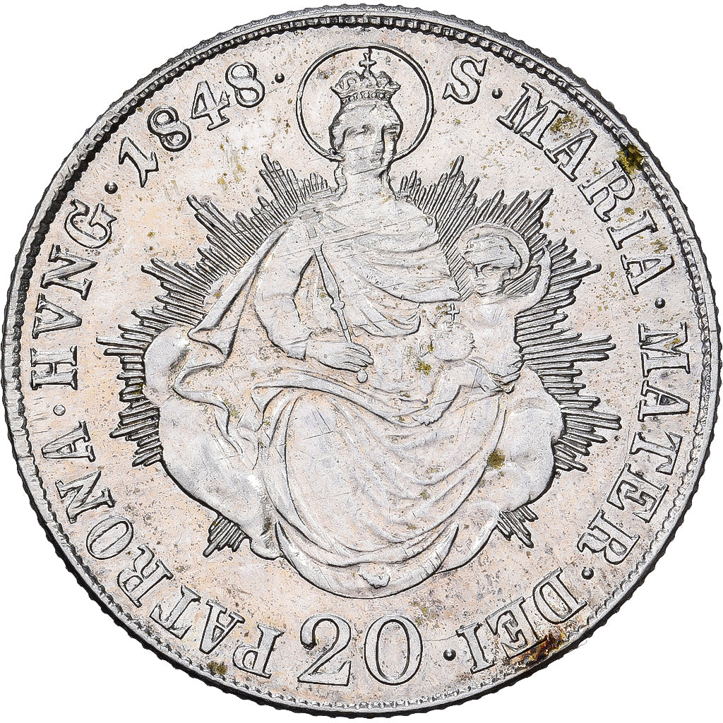Oostenrijk, Ferdinand I, 20 Kreuzer, 1848, Kremnica, Zilver, ZF, KM:422