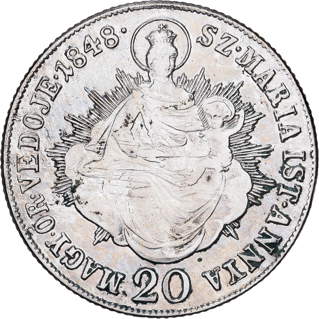 Oostenrijk, Ferdinand I, 20 Kreuzer, 1848, Kremnica, Zilver, FR+, KM:422