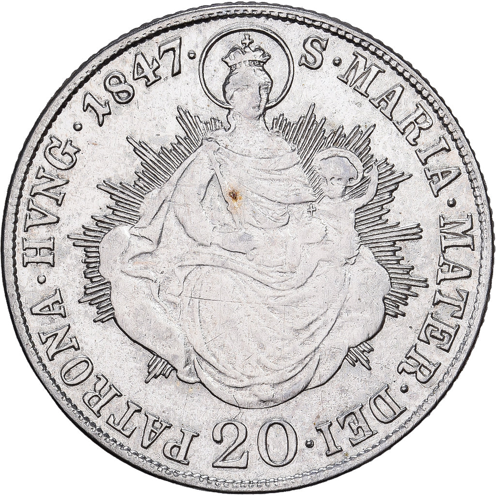 Oostenrijk, Ferdinand I, 20 Kreuzer, 1847, Kremnica, Zilver, FR+, KM:422