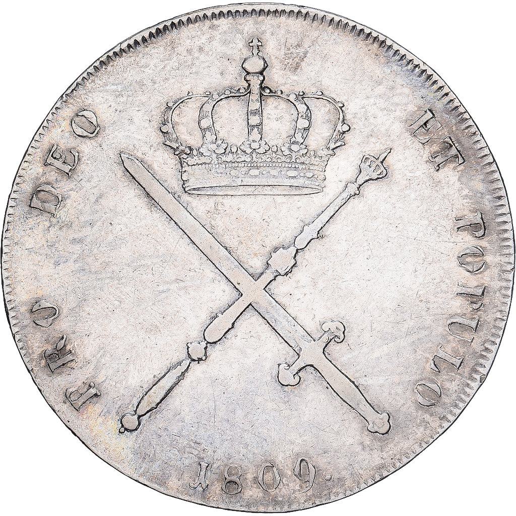 Landy niemieckie, Maximilian I Joseph, Kronenthaler, 1809, Munich, Srebro