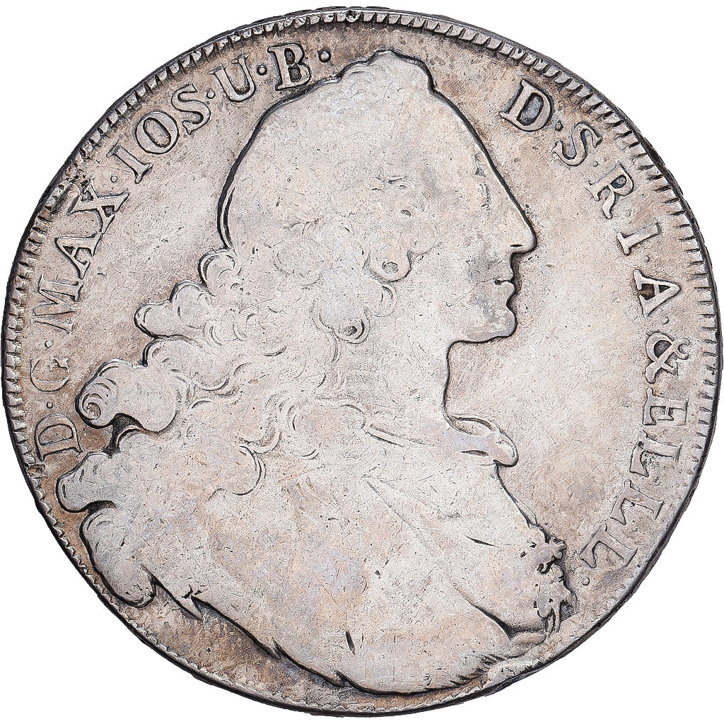 Estados alemanes, Maximilian III, Josef, 1 Thaler, 1764, Munich, Plata, BC+