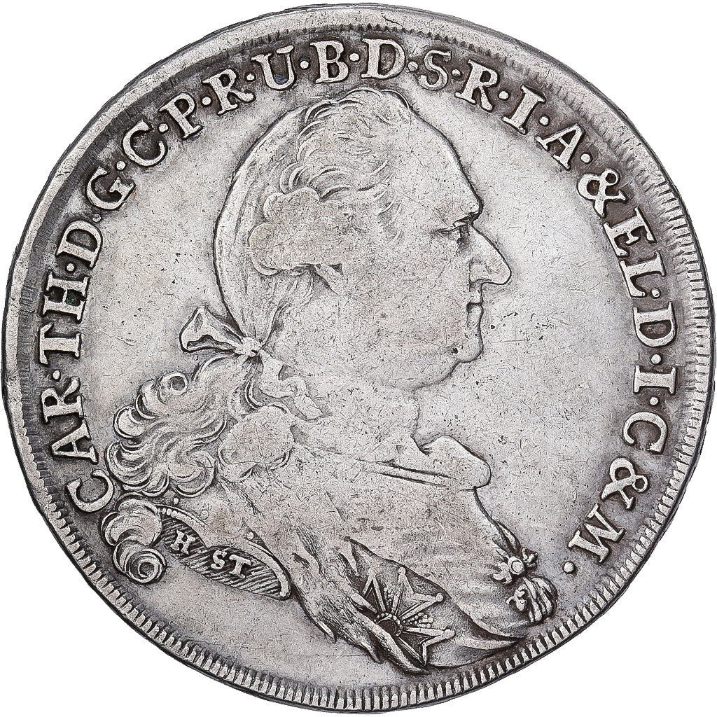 Deutsch Staaten, Karl Theodor, 1 Thaler, 1781, Munich, Silber, SS, KM:562