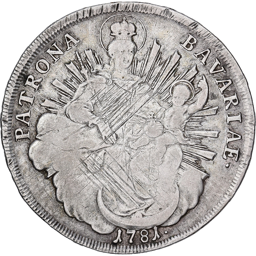Deutsch Staaten, Karl Theodor, 1 Thaler, 1781, Munich, Silber, SS, KM:562