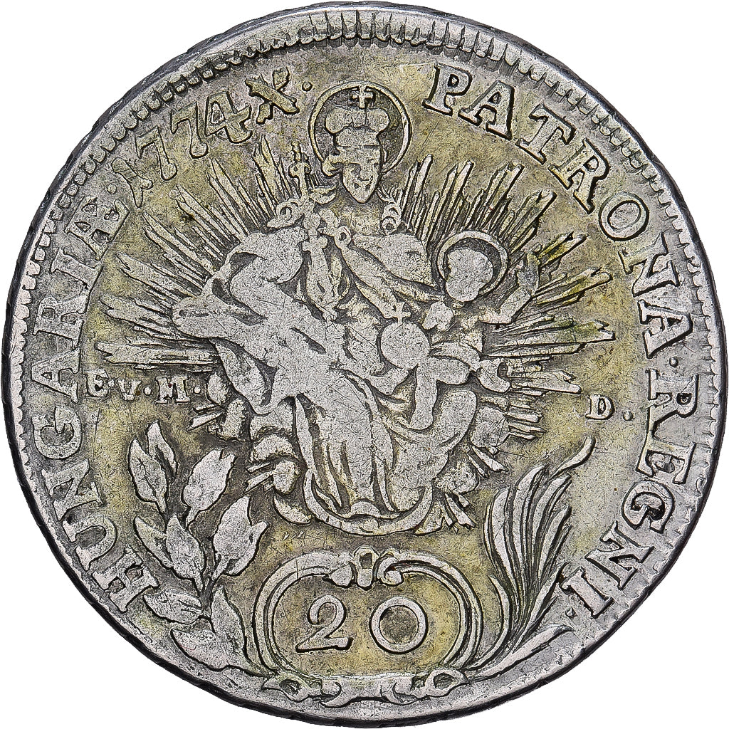 Ungarn, Maria Theresia, 20 Kreuzer, 1774, Kremnica, Silber, SS, KM:390