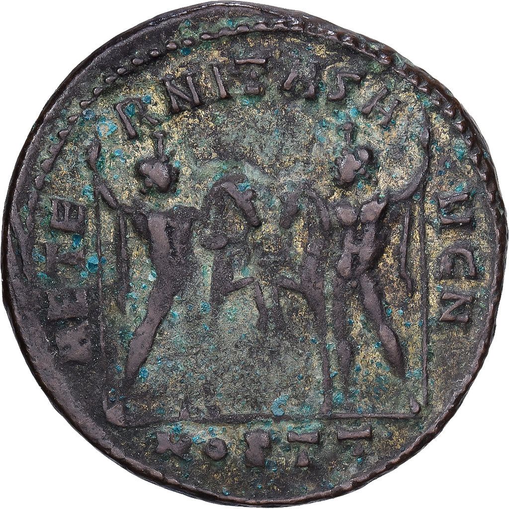 Roman Empire, Maxence, Follis, 309-312, Ostia, Bronzen, FR+, RIC:35