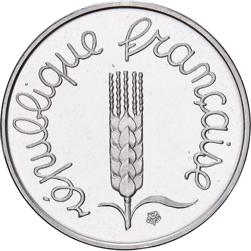 Frankreich, 1 Centime, 1976, MDP, Piéfort, Silber, UNZ, Gadoury:91, KM:928