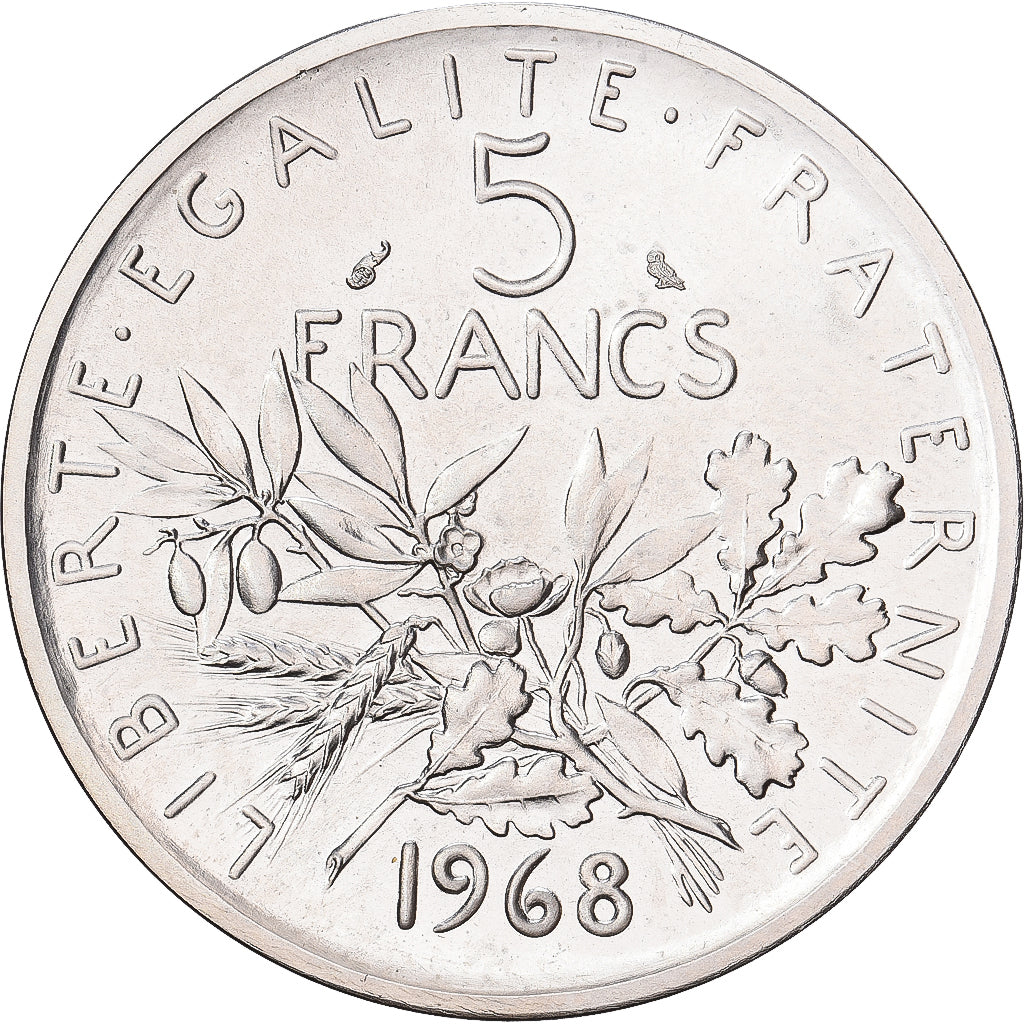 Frankreich, 5 Francs, 1968, MDP, Piéfort, Silber, MS66, Gadoury:153.P3