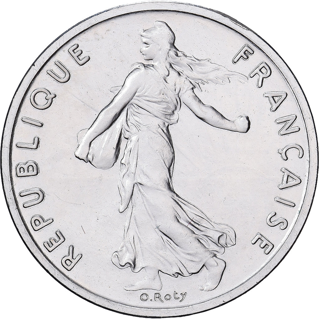 Francia, 1/2 Franc, Semeuse, 1976, MDP, Piéfort, Plata, SC, Gadoury:91.P2