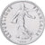 France, 1/2 Franc, Semeuse, 1976, MDP, Piéfort, Silver, MS(63), Gadoury:91.P2
