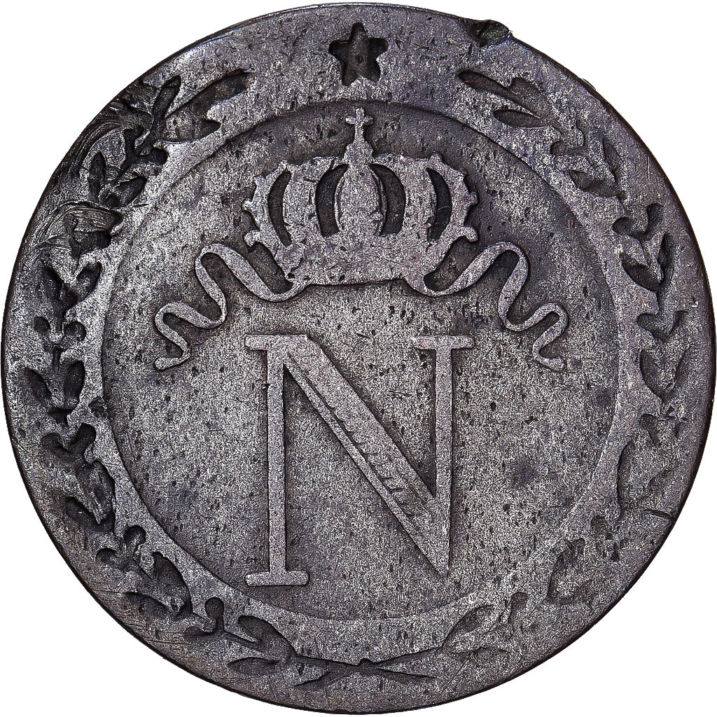 Frankrijk, Napoleon I, 10 Centimes, 1809, Paris, Billon, ZF, Gadoury:190
