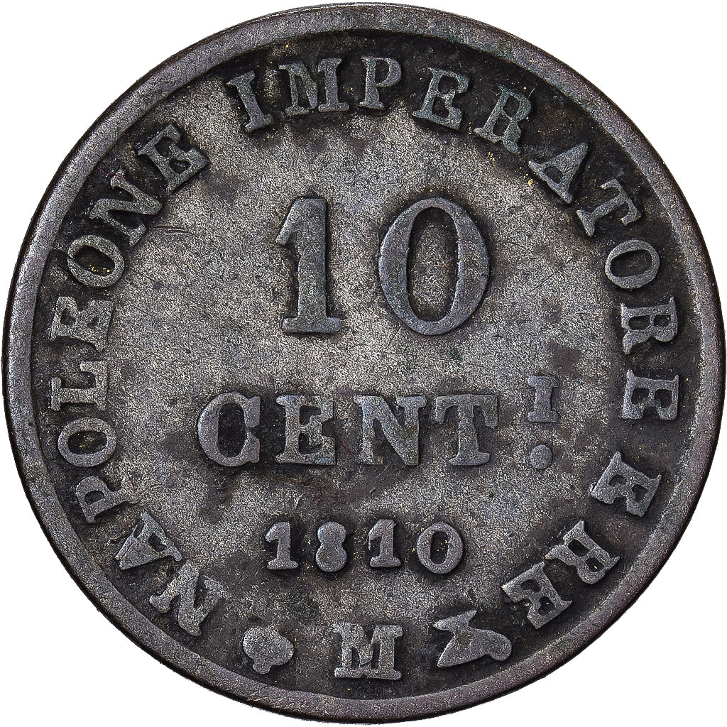 Italien, Napoleon I, 10 Centimes, 1810, Milan, Billon, S, Gadoury:IT19