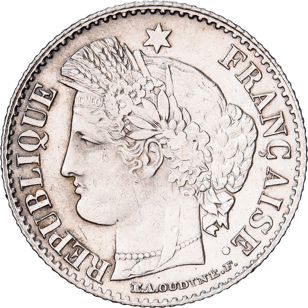 Frankrijk, 20 Centimes, Cérès, 1850, Paris, Zilver, PR, Gadoury:303