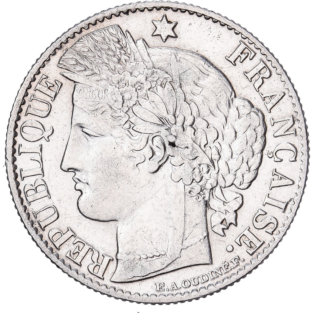 Frankrijk, 50 Centimes, Cérès, 1888, Paris, Zilver, ZF, Gadoury:419a