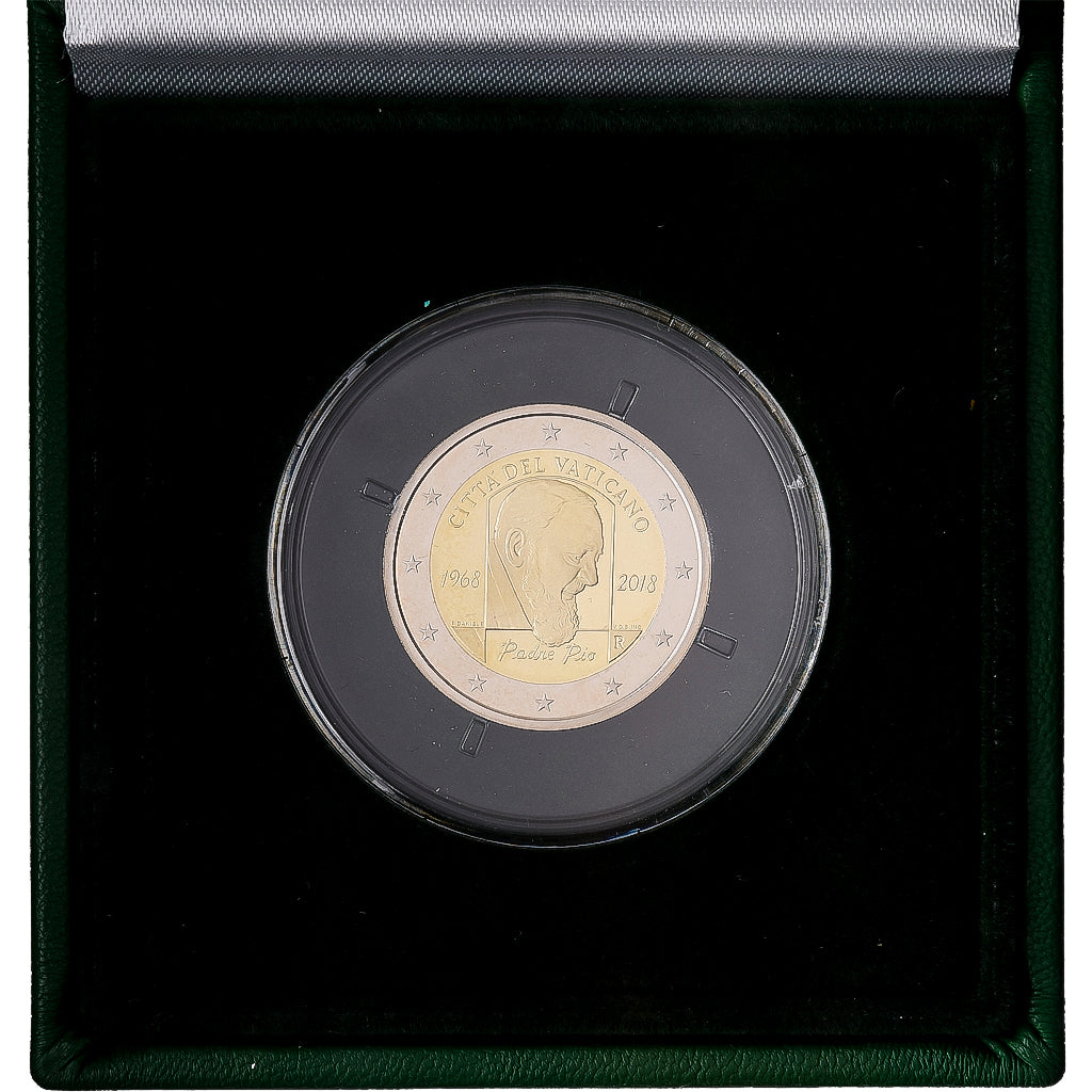 Vatikanstadt, 2 Euro, 50ème anniversaire de la mort de Padre Pio, PP, 2018