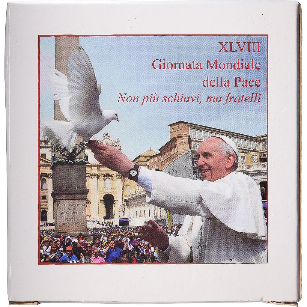 PAŃSTWO WATYKAŃSKIE, Francis, 5 Euro, World Peace, Proof, 2015, Rome, Srebro