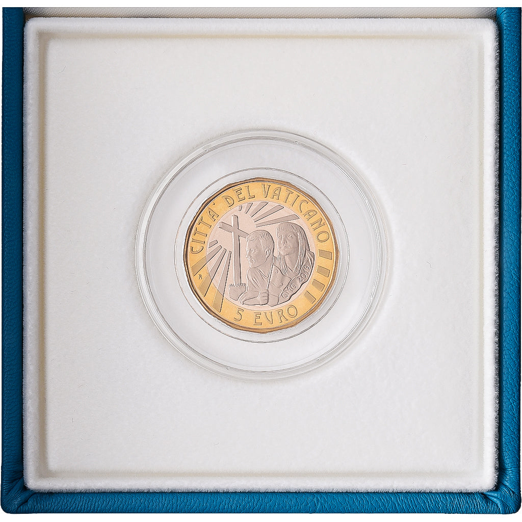Vatikanstadt, Francis, 5 Euro, 34th World Youth Day, PP, 2019, Rome, Bimetallic