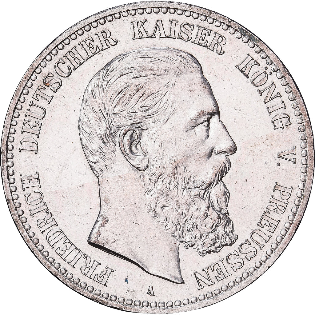 NIEMCY - IMPERIUM, Friedrich III, 5 Mark, 1888, Berlin, Srebro, MS(63), KM:512