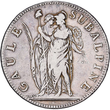 Subalpine Republic, 5 Francs, AN 10 (1801), Turin, Silver, VF(20-25)