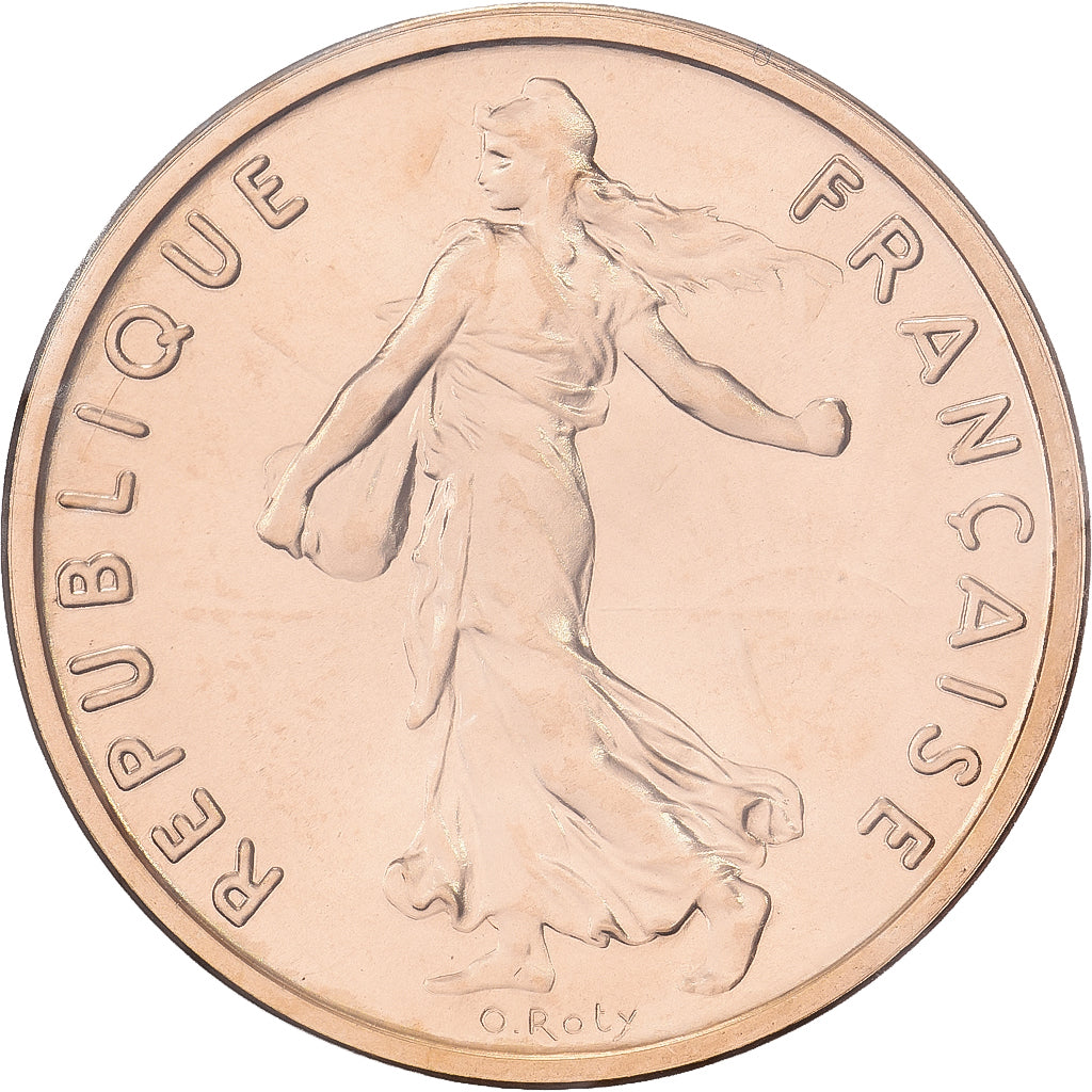 Francja, 1/2 Franc, Semeuse, 1972, MDP, Złoto, MS(65-70), Gadoury:91.P3