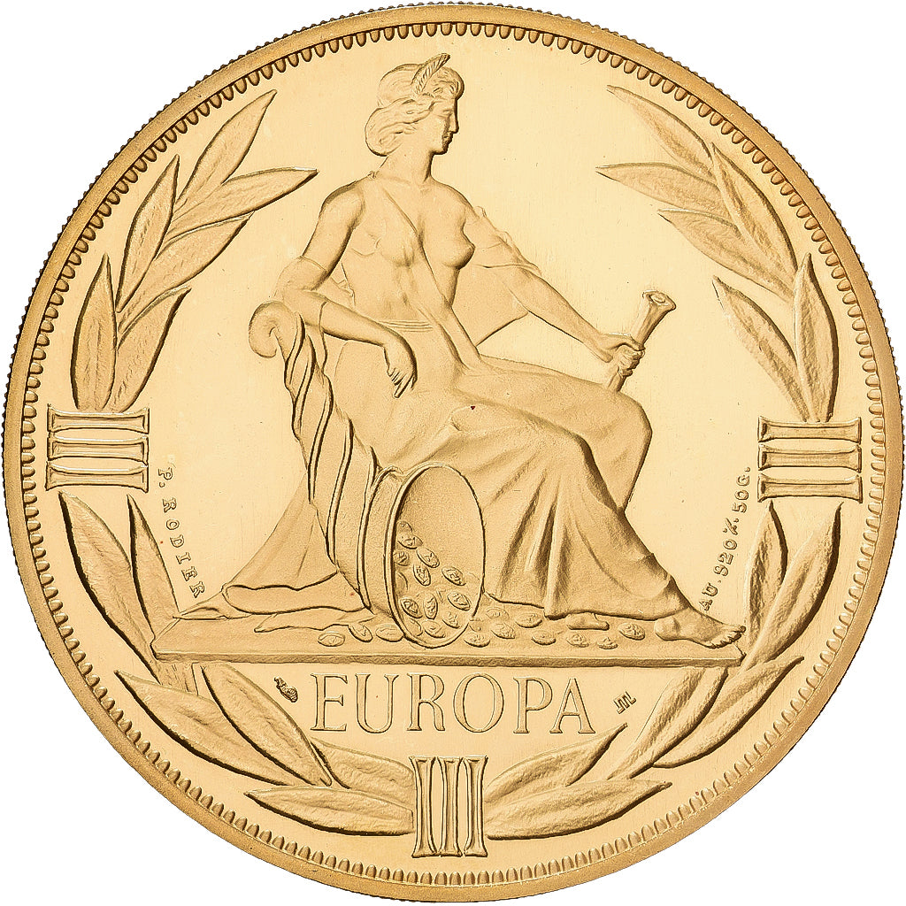 Francia, 1 Ecu Europa, 1981, MDP, Oro, FDC