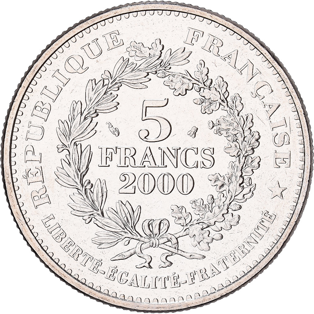 Francja, 5 Francs, L’Écu de Saint Louis, 2000, MDP, Cupronickel, MS(63)