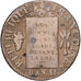 Frankrijk, 1 Sol, Sol aux balances françoise, 1793 / AN II, Dijon, Koper, FR